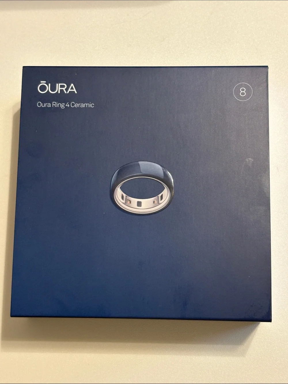 Oura Ring Gen 4 Ceramic in Midnight Blue size 8